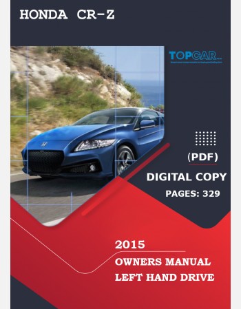 honda cr-z 2015 owners manual